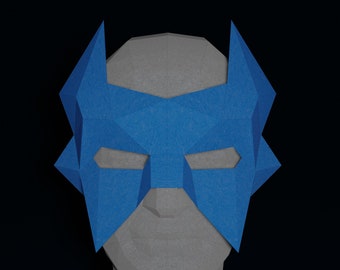 PAPERCRAFT MASK PDF- diy "Warrior"masquerade template - make your own card mask