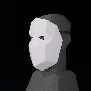 Interceptor PAPERCRAFT MASKE PDF Template- Einfache 3D Maskerade Kostüm für Halloween- gruselige Killer Maske- Bösewicht Kostüm