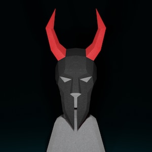 PAPERCRAFT MASK PDF - DIY Maskerade Vorlage - Krieger Kostüm - Wikinger Maske