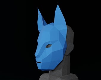 ANUBIS PAPERCRAFT MASK- diy egiptian god masquerade, easy costume