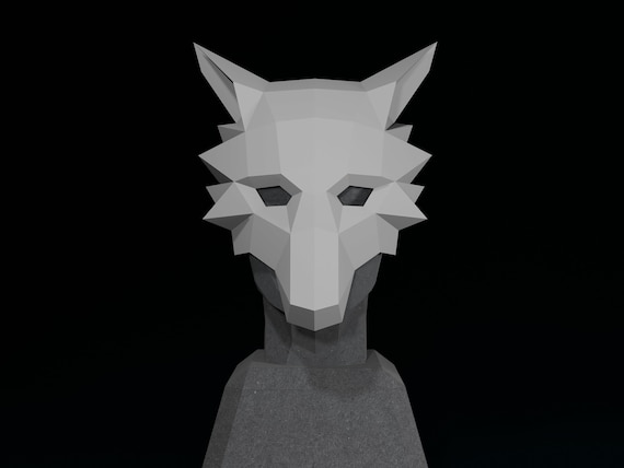 PAPERCRAFT MASK PDF Template 3D Masquerade Costume for | Etsy