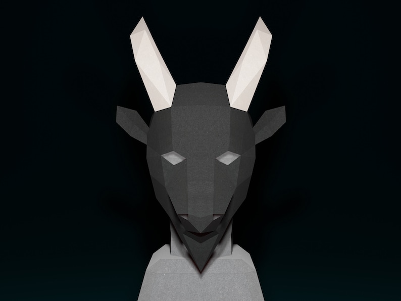 papercraft goat mask