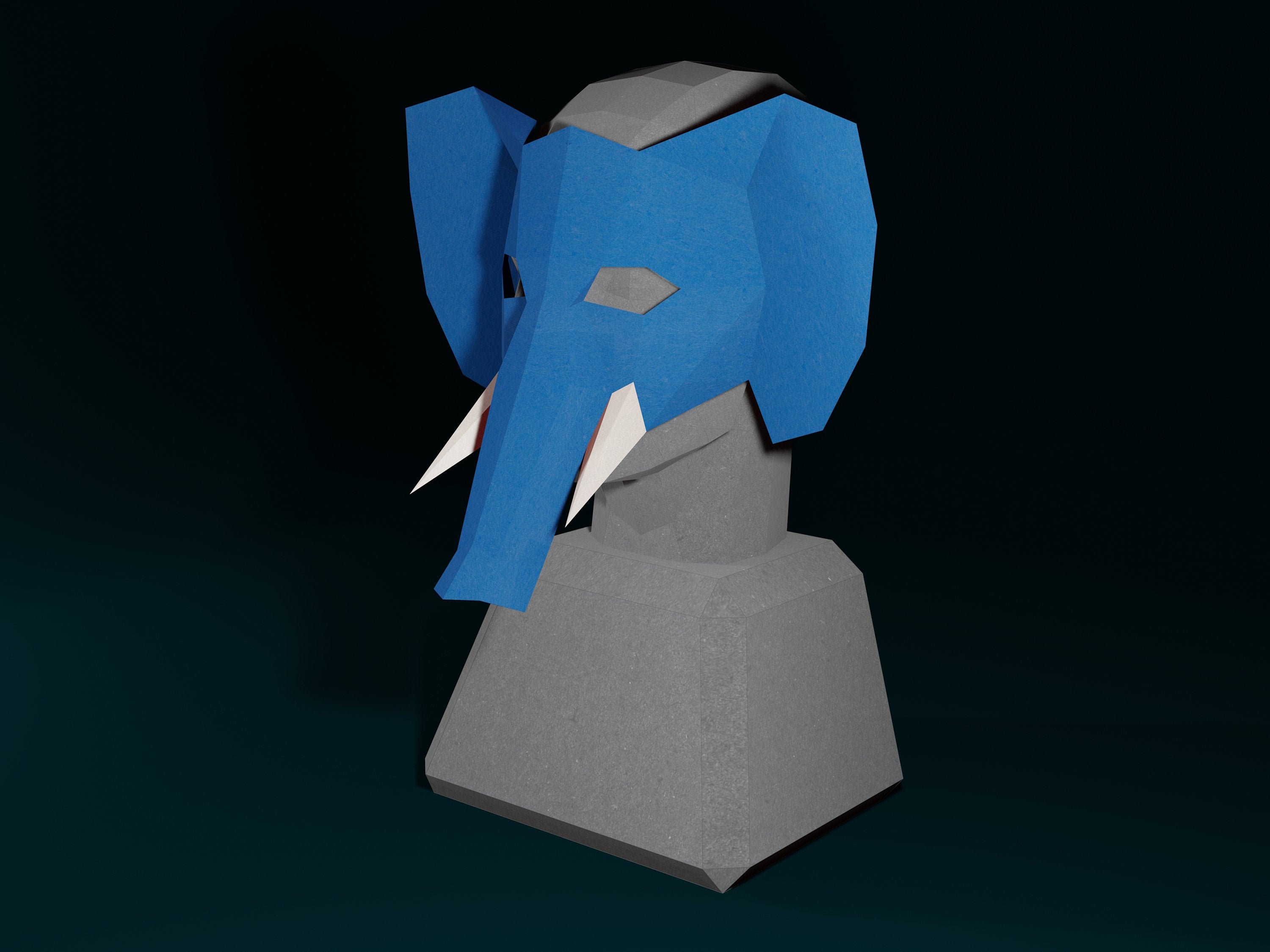 PAPERCRAFT MASK PDF- diy masquerade template - Elephant costume