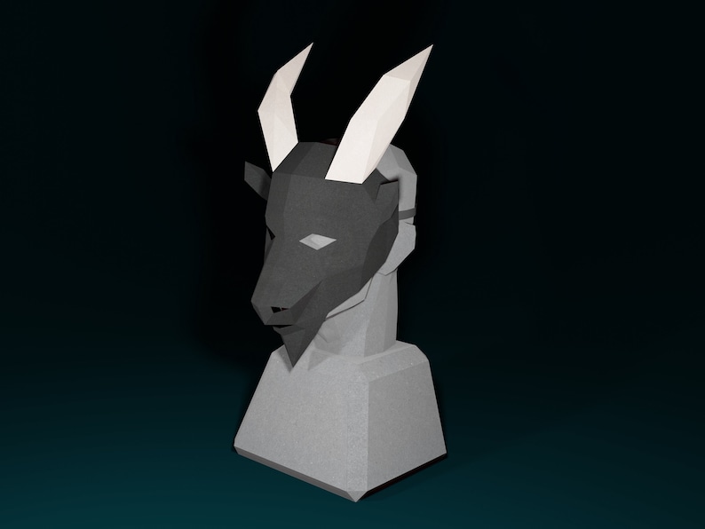 papercraft goat mask