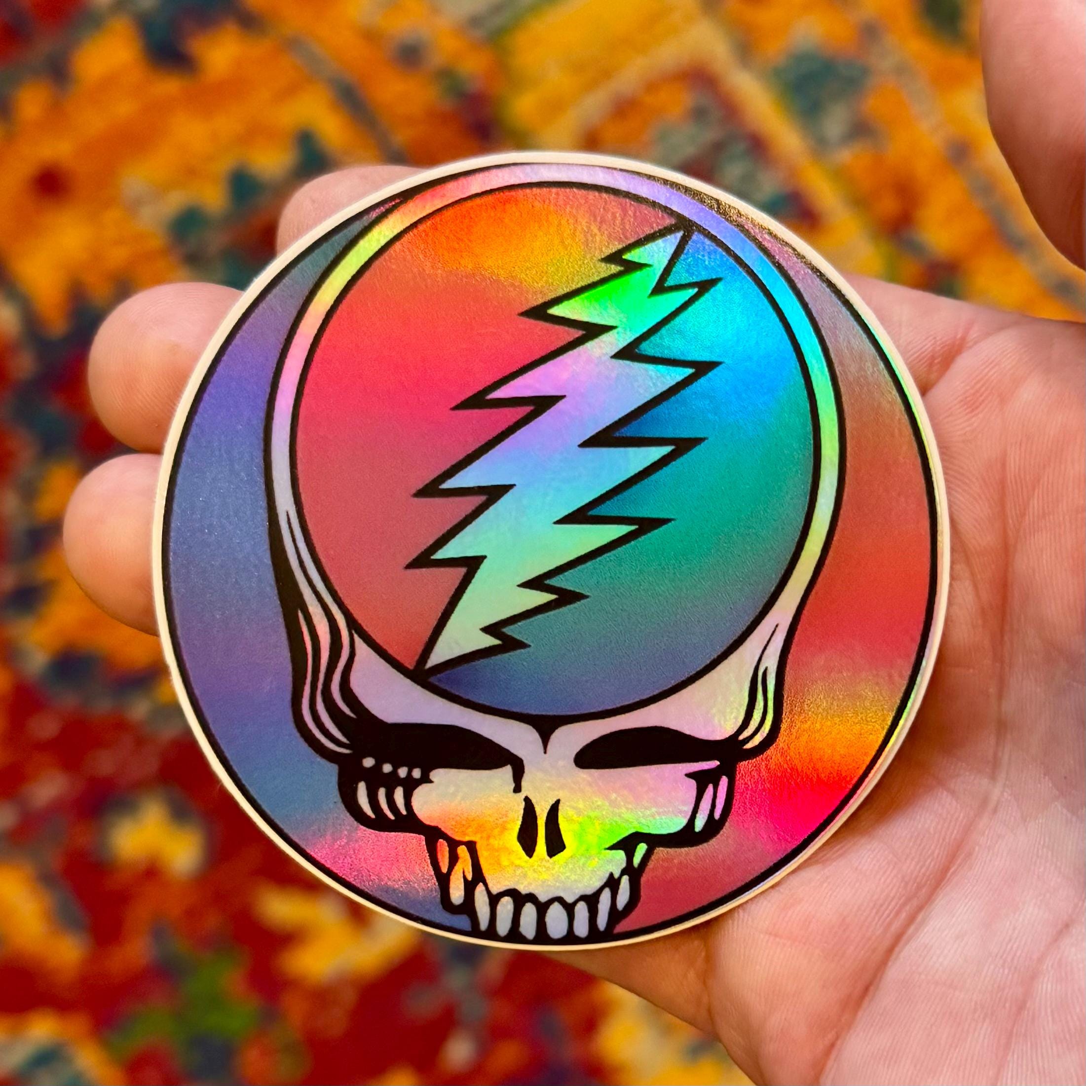 Grateful Dead Stealie Holographic Sticker Stealie - 3