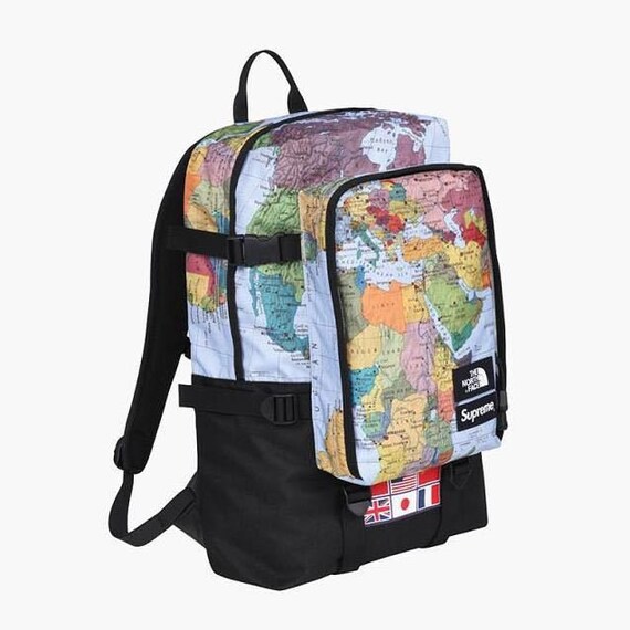 supreme world map backpack