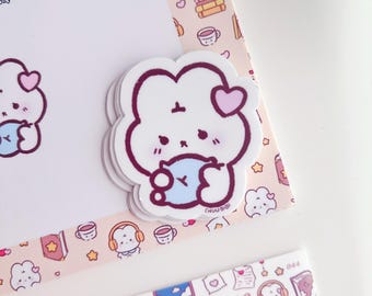 Cute Pillow Bunny Sticker