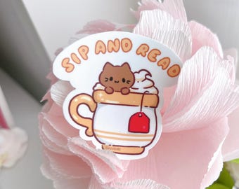 Cute Coffee Cat Sticker