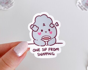 Cute and Funny Coffee Bunny Sticker