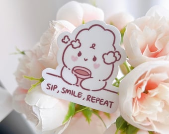 Cute Coffee Bunny Sticker