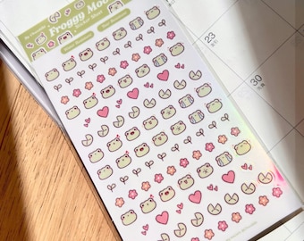 Froggy Mood Holographic Glossy Sticker Sheet