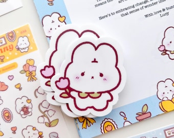 Cute Tulip Bunny Sticker