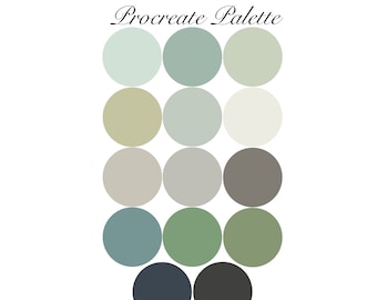 Earth Tones Procreate Color Palette/Instant Download (For the Procreate App on iPhone and iPad!)