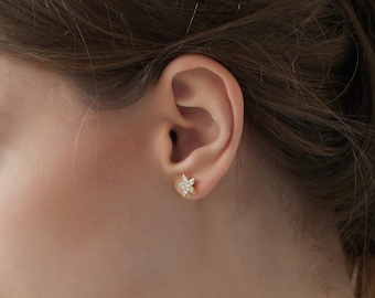 Sterling Silver Charm "Galaxy" Studs • Delicate 925 Sterling Silver Swarovski Crystal Earrings • Best Gifts for Her!