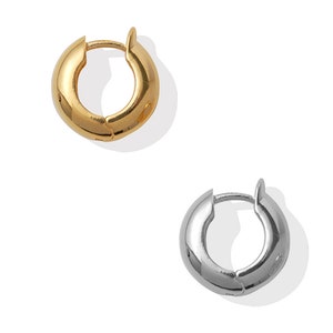 Sterling Silver Bold &quot;Cindy&quot; Curved Earrings • 925 Sterling Silver Gold Plated • Delicate Gift for Her!