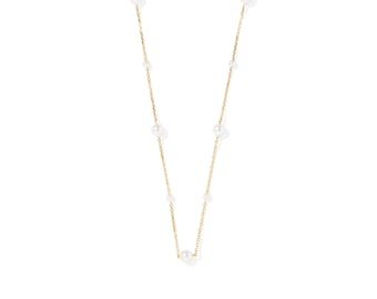 Sterling Silver Satellite "White Pearl" Necklace • Classic & Elegant 925 Sterling Silver Necklace • Best Gifts for Her!