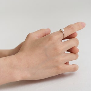 Classic 5mm Pearl Stacking Ring • High Quality 925 Sterling Silver • Best gifts for her!