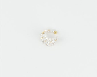 Pearl Ear Cuff, None-Pieced Earrings, Wrap Earrings, Ear climber, Wedding ear clip, Perfect Gifts for Her!