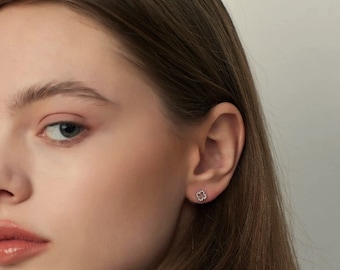 Sterling Silver Dainty Swarovski Crystal "Clover" Earrings • Quality 925 Sterling Silver Gold Plated • Best Gifts for Her!