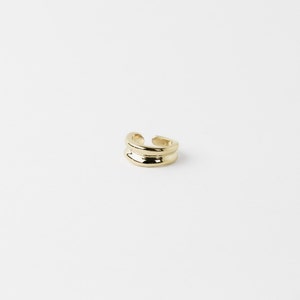 Verstellbarer, mutiger, gebogener Ring • Stapelbare Verstellbare Offene Ringschiene • Statement Dicker Ring Frauen und Männer • Nickelfrei!