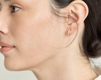 Dainty Minimalist "C curve" Earrings • Quality 925 Sterling Silver • Best Gift for Her!