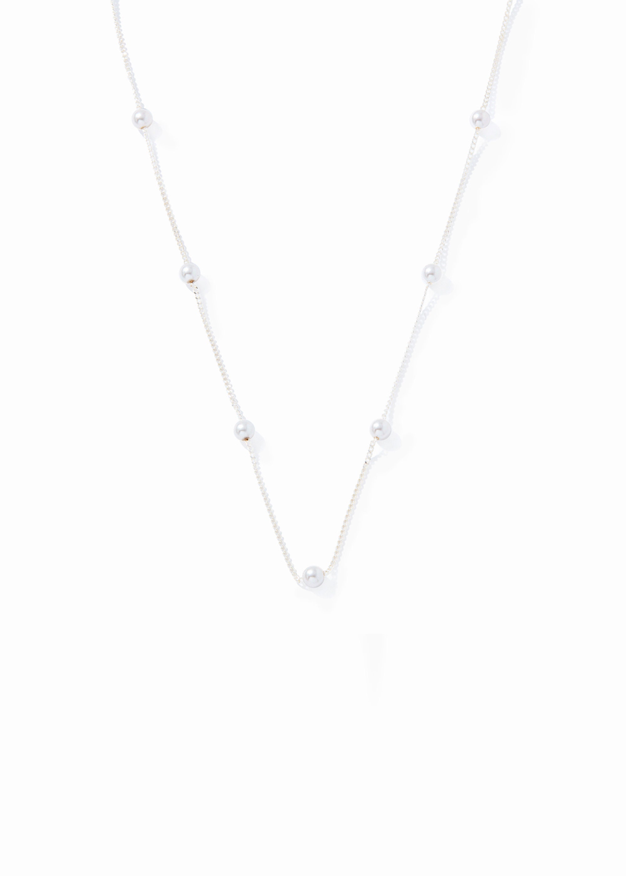 Sterling Silver Pearl Necklace 18K Gold Sterling Silver Pearl Necklace 18K Gold