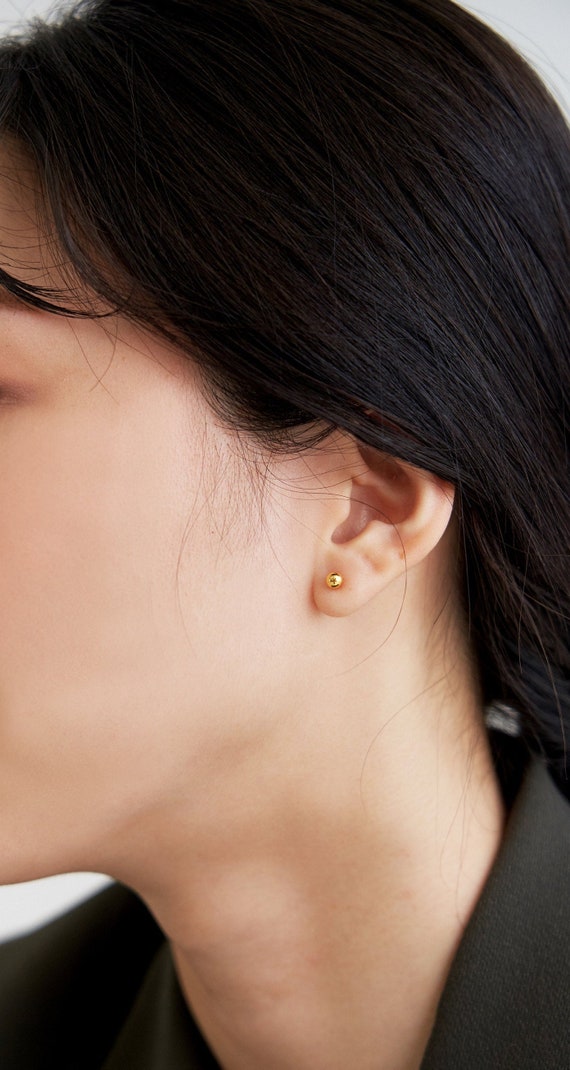 Dainty 2mm 5mm Ball Stud Earrings 1 Pair With 925 Stamped Back 925