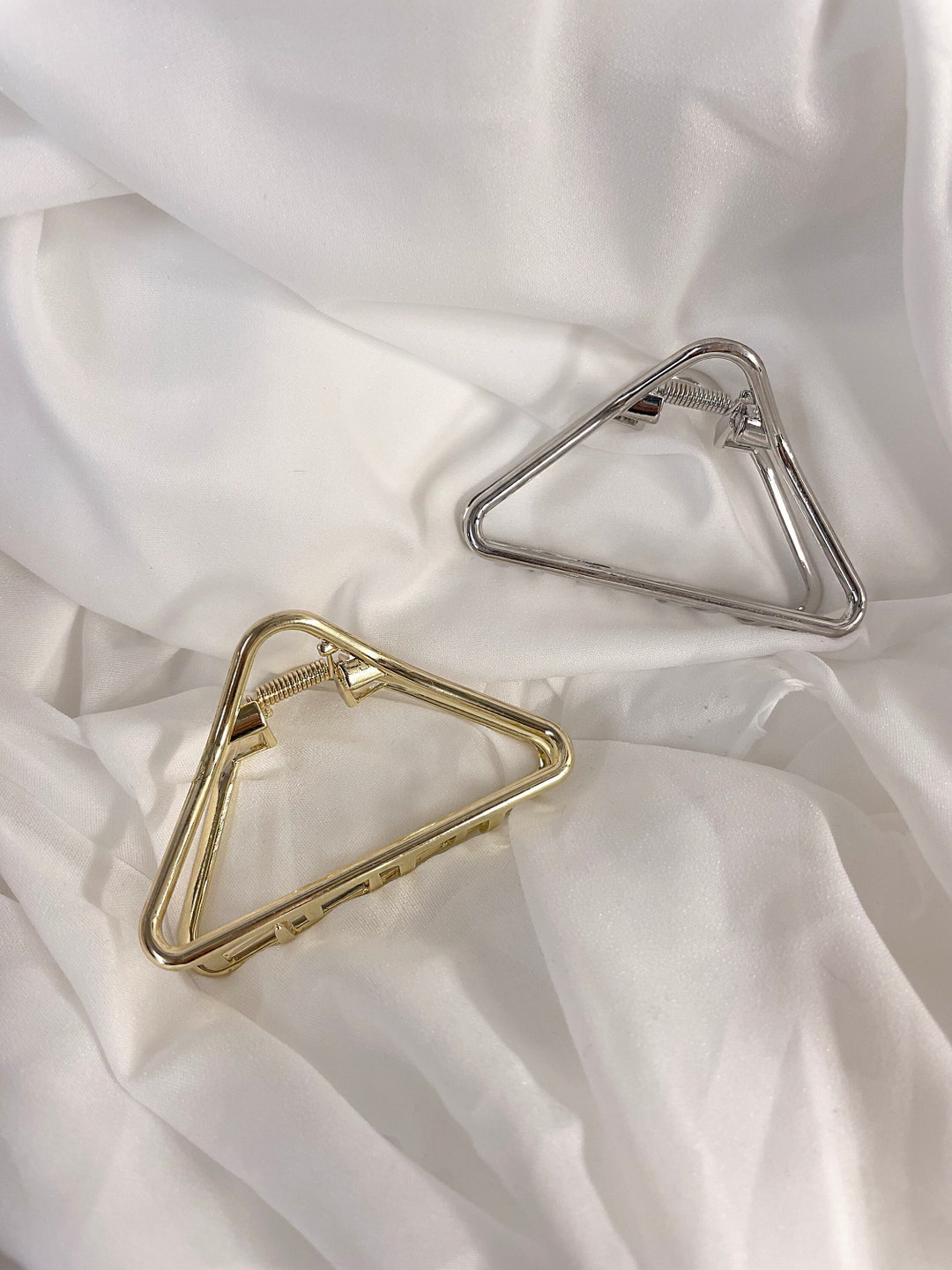 Triangle Metal Hair Claw wedding Hair Clip Long Thick Etsy UK