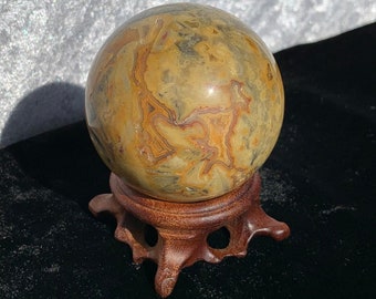 Crazy Lace Agate Sphere with Stand