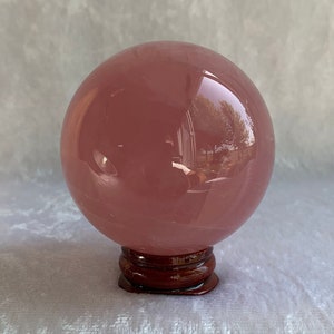 Beautiful Rose Quartz Sphere with Stand