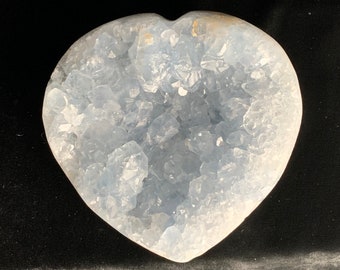 Blue Calcite Heart Cluster