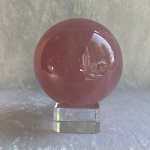 Amazing Rose Quartz Sphere with Stand
