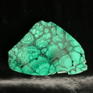 Polished Malachite Slab: Botryoidal Flower Nodules, Healing Crystal