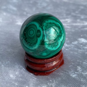 32mm Malachite Sphere with Stand