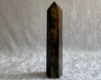 Blue Tiger Eye Tower: Polished Crystal Healing Stone