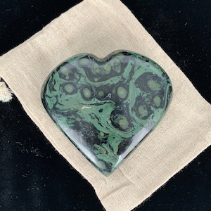 Kambaba Jasper Heart with Gift Pouch