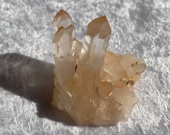 透明水晶クラスター標本：原石ヒーリングストーン