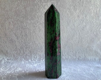 Tall Ruby Zoisite Tower: Polished Crystal Healing Stone