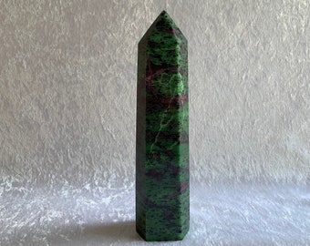 Tall Ruby Zoisite Tower: Polished Crystal Healing Stone
