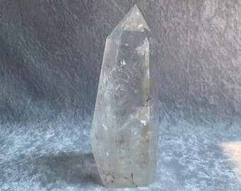 Stunning Clear Quartz Crystal Point with Rainbows