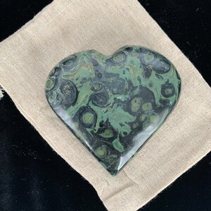 Kambaba Jasper Heart with Gift Pouch