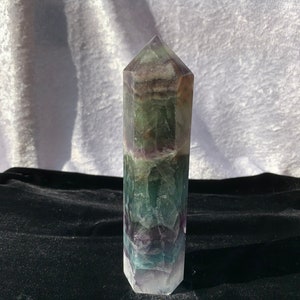Green & Purple Stripe Fluorite Point