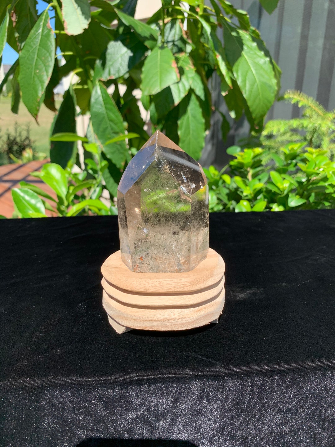 Clear Garden Quartz Point With Stand - Etsy
