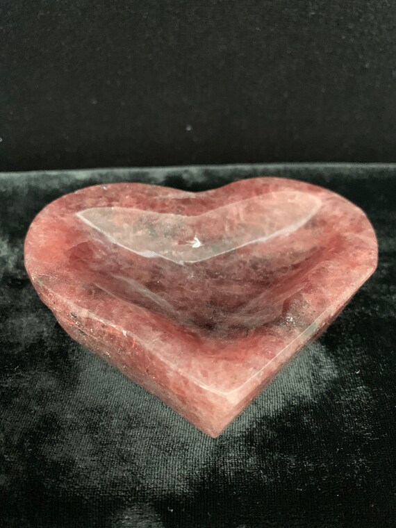 Strawberry Quartz Heart Dish