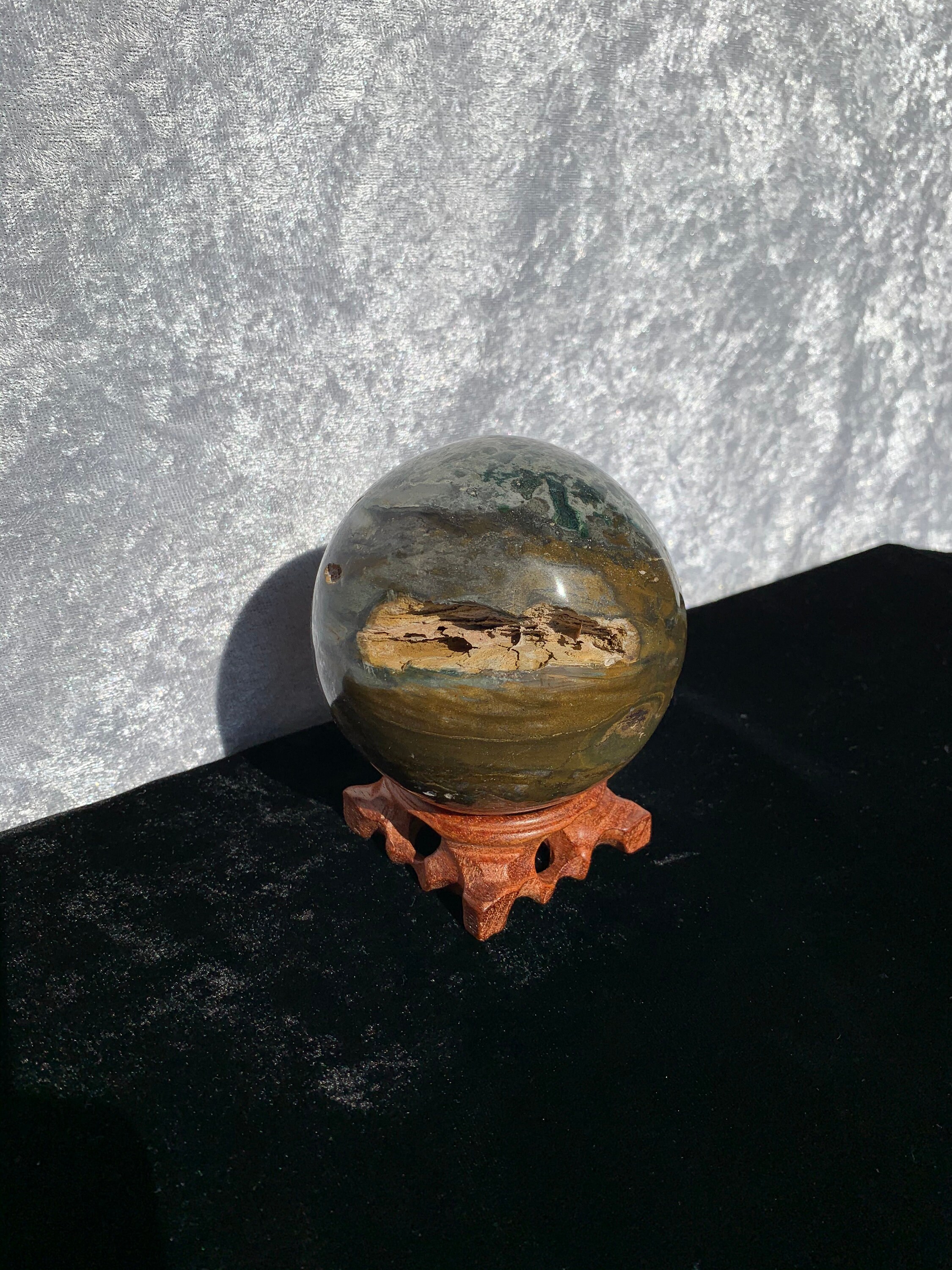 ドゥルージー オーシャン ジャスパー スフィア スタンド付き - Etsy 日本