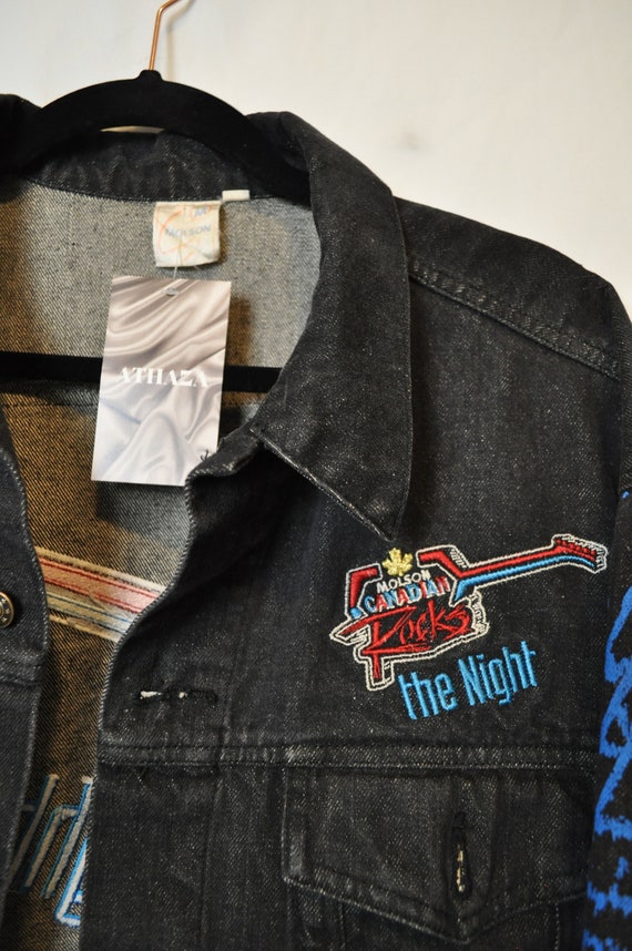 Vintage Graphic Denim Jacket | Molson Canadian Ro… - image 9
