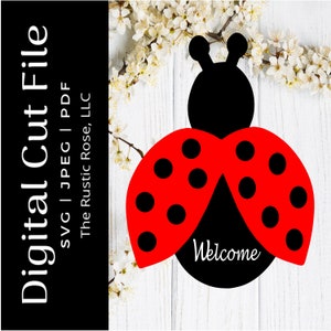 LadyBug Door Hanger| LadyBug Hanger SVG| LadyBug Door Hanger SVG