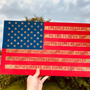 American Flag Decor, wood, laser engraved, patriotic, home decor, wall decor, sign, Flag