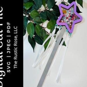Star Shaker Zauberstab | Prinzessin | SVG | Kinder DIY |Werkstätten