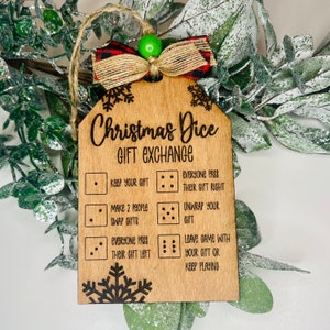 Christmas Dice Game Exchange|Game Ornament|Christmas Ornament|2022| Gift|Ornament|Ornament|Coworkers|Coworker Ornament